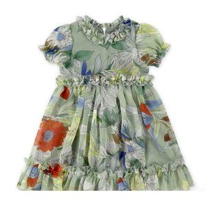 Little Love Boutique "Emma" Toddler Dress in Beautiful Mint Green Floral, NWOT